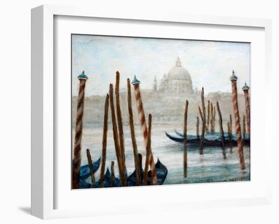 Gondolas At Rest-Richard Willis-Framed Giclee Print