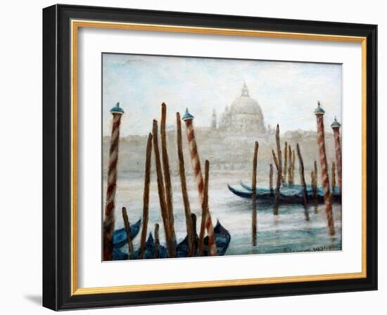 Gondolas At Rest-Richard Willis-Framed Giclee Print