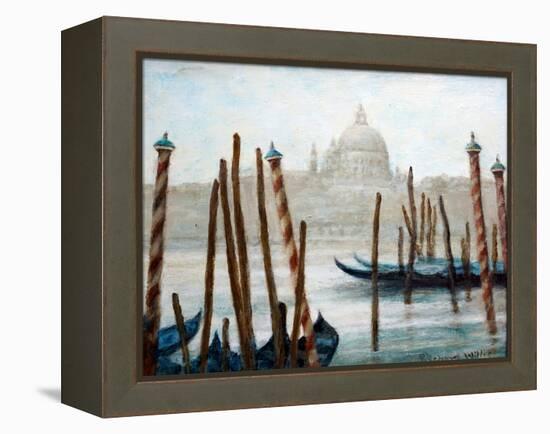 Gondolas At Rest-Richard Willis-Framed Premier Image Canvas