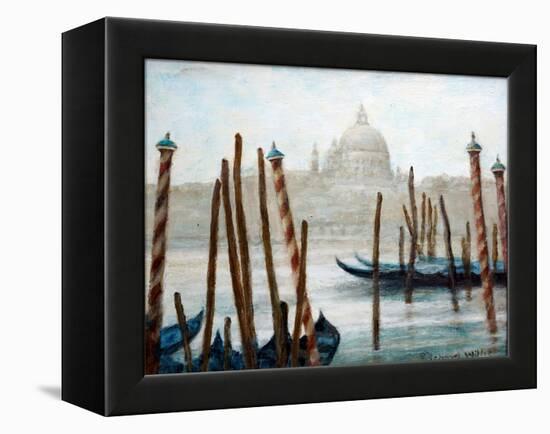 Gondolas At Rest-Richard Willis-Framed Premier Image Canvas