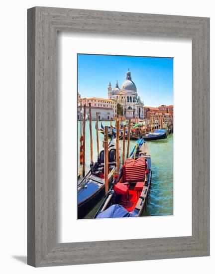 Gondolas Canale Grande Venice-null-Framed Art Print