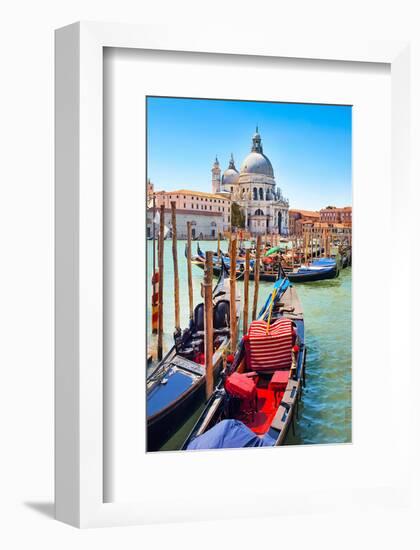 Gondolas Canale Grande Venice-null-Framed Art Print