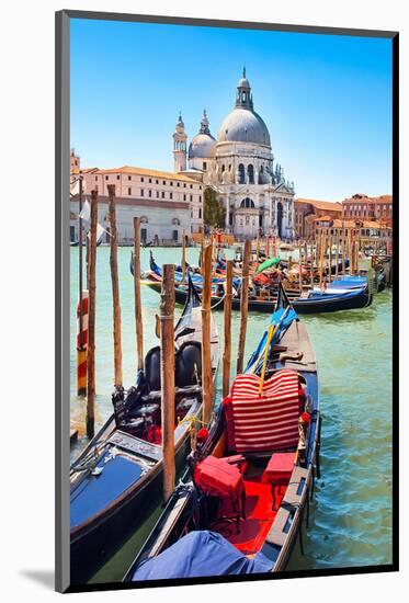 Gondolas Canale Grande Venice-null-Mounted Art Print