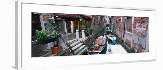 Gondolas in a Canal, Grand Canal, Venice, Italy-null-Framed Photographic Print