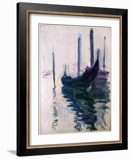 Gondolas in Venice, 1908-Claude Monet-Framed Giclee Print