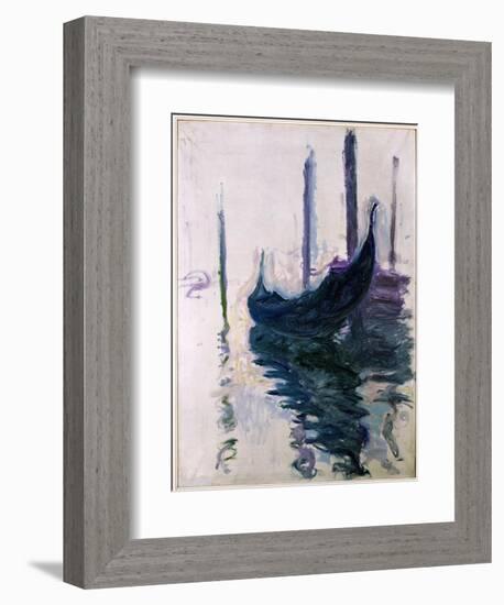 Gondolas in Venice, 1908-Claude Monet-Framed Giclee Print