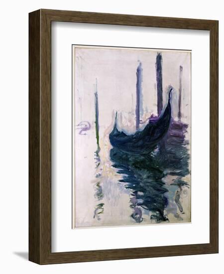 Gondolas in Venice, 1908-Claude Monet-Framed Giclee Print