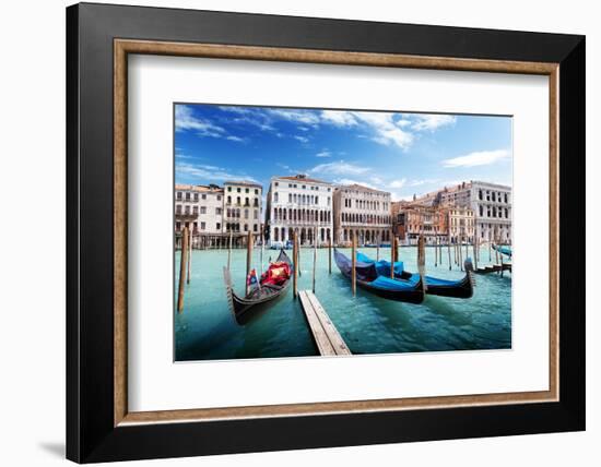 Gondolas in Venice, Italy.-Iakov Kalinin-Framed Photographic Print