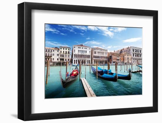 Gondolas in Venice, Italy.-Iakov Kalinin-Framed Photographic Print