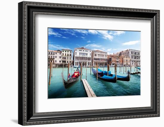 Gondolas in Venice, Italy.-Iakov Kalinin-Framed Photographic Print