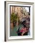 Gondolas Moored along Grand Canal, Venice, Italy-Lisa S^ Engelbrecht-Framed Photographic Print