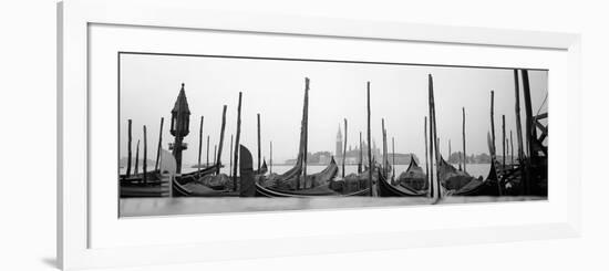 Gondolas Moored at a Harbor, San Marco Giardinetti, Venice, Italy--Framed Photographic Print