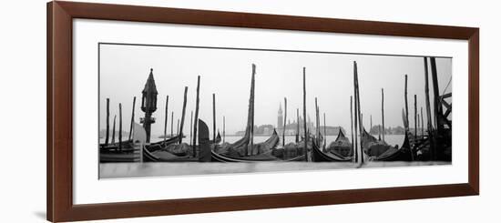 Gondolas Moored at a Harbor, San Marco Giardinetti, Venice, Italy--Framed Photographic Print