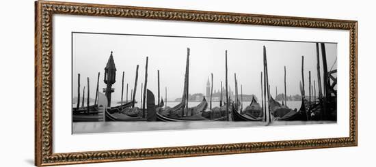 Gondolas Moored at a Harbor, San Marco Giardinetti, Venice, Italy--Framed Photographic Print