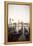 Gondolas Moored on the Lagoon, San Giorgio Maggiore Beyond, Riva Degli Schiavoni-Amanda Hall-Framed Premier Image Canvas