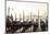 Gondolas Moored on the Lagoon, San Giorgio Maggiore Beyond, Riva Degli Schiavoni-Amanda Hall-Mounted Photographic Print