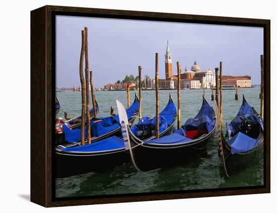 Gondolas near Piazza San Marco, Venice, Italy-Tom Haseltine-Framed Premier Image Canvas