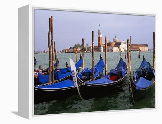 Gondolas near Piazza San Marco, Venice, Italy-Tom Haseltine-Framed Premier Image Canvas
