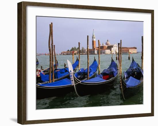 Gondolas near Piazza San Marco, Venice, Italy-Tom Haseltine-Framed Photographic Print