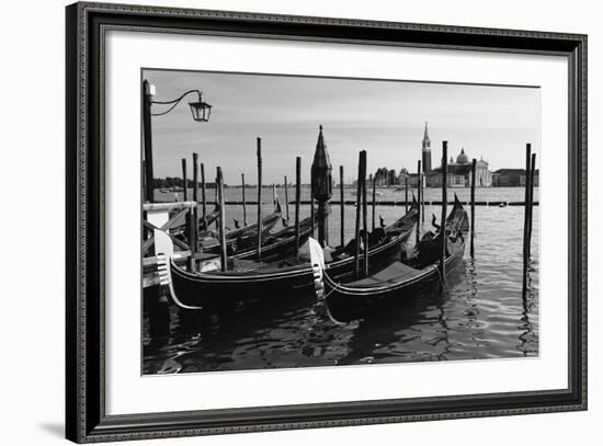 Gondolas of St Marks Square, Venice, Italy-George Oze-Framed Photographic Print