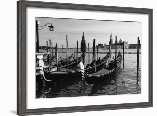 Gondolas of St Marks Square, Venice, Italy-George Oze-Framed Photographic Print