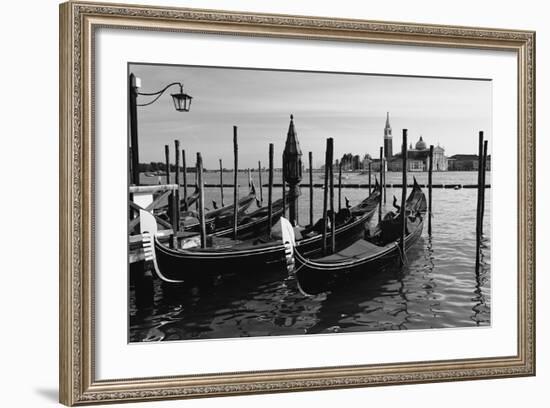 Gondolas of St Marks Square, Venice, Italy-George Oze-Framed Photographic Print