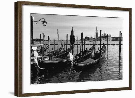 Gondolas of St Marks Square, Venice, Italy-George Oze-Framed Photographic Print