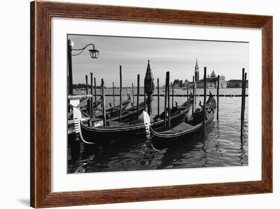 Gondolas of St Marks Square, Venice, Italy-George Oze-Framed Photographic Print