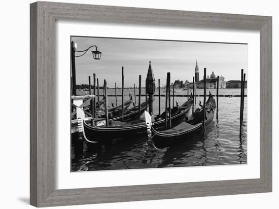 Gondolas of St Marks Square, Venice, Italy-George Oze-Framed Photographic Print