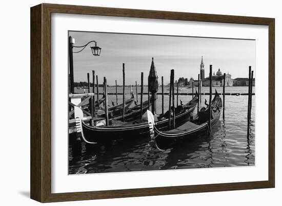 Gondolas of St Marks Square, Venice, Italy-George Oze-Framed Photographic Print