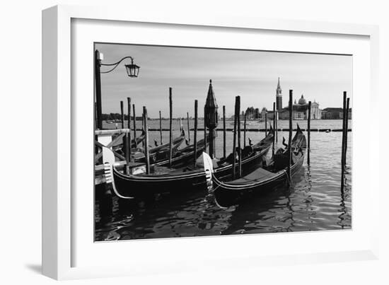 Gondolas of St Marks Square, Venice, Italy-George Oze-Framed Photographic Print