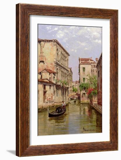 Gondolas on a Venetian Canal 'Rio De San Aportino'-Antonietta Brandeis-Framed Giclee Print