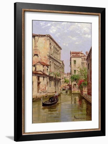 Gondolas on a Venetian Canal 'Rio De San Aportino'-Antonietta Brandeis-Framed Giclee Print