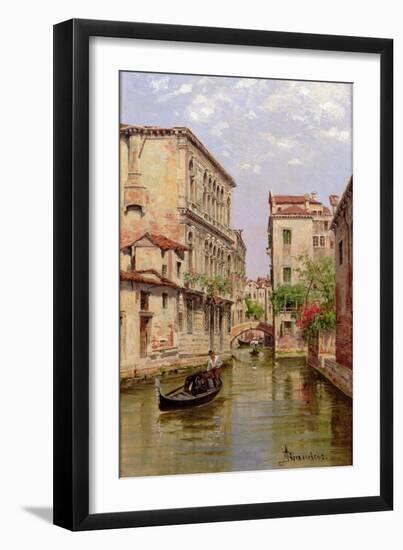 Gondolas on a Venetian Canal 'Rio De San Aportino'-Antonietta Brandeis-Framed Giclee Print