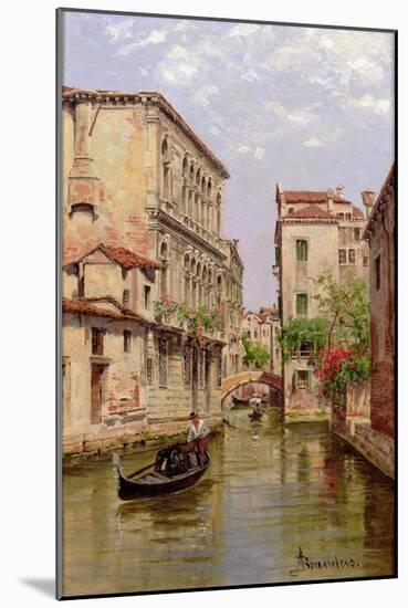 Gondolas on a Venetian Canal 'Rio De San Aportino'-Antonietta Brandeis-Mounted Giclee Print