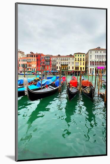 Gondolas on Grand Canal, Venice, Italy-Zoom-zoom-Mounted Photographic Print