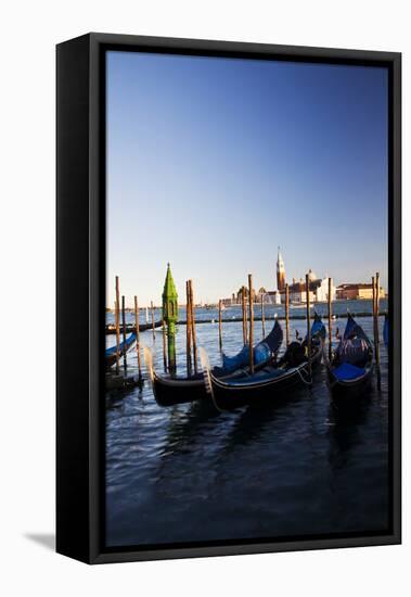 Gondolas on the Canals of Venice, Italy-Terry Eggers-Framed Premier Image Canvas