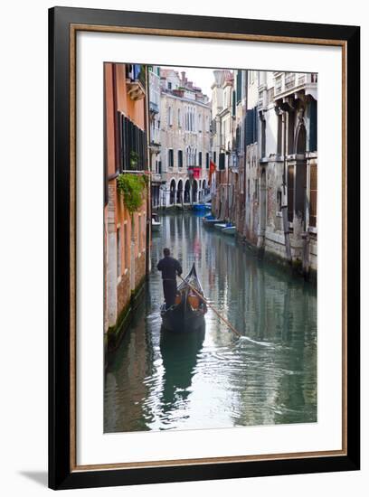 Gondolas on the Canals of Venice, Italy-Terry Eggers-Framed Photographic Print