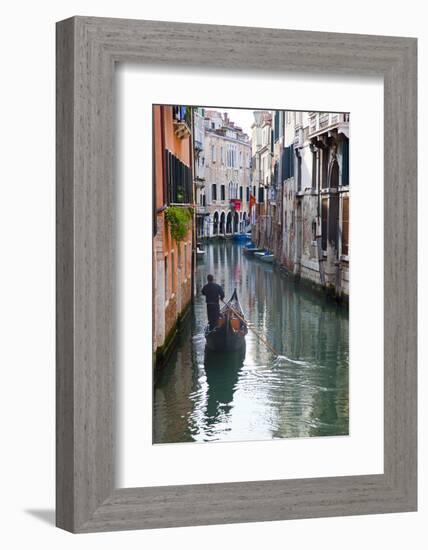 Gondolas on the Canals of Venice, Italy-Terry Eggers-Framed Photographic Print