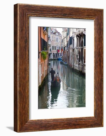 Gondolas on the Canals of Venice, Italy-Terry Eggers-Framed Photographic Print