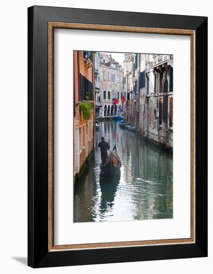 Gondolas on the Canals of Venice, Italy-Terry Eggers-Framed Photographic Print