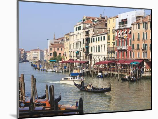 Gondolas on the Grand Canal, Venice, UNESCO World Heritage Site, Veneto, Italy, Europe-Amanda Hall-Mounted Photographic Print