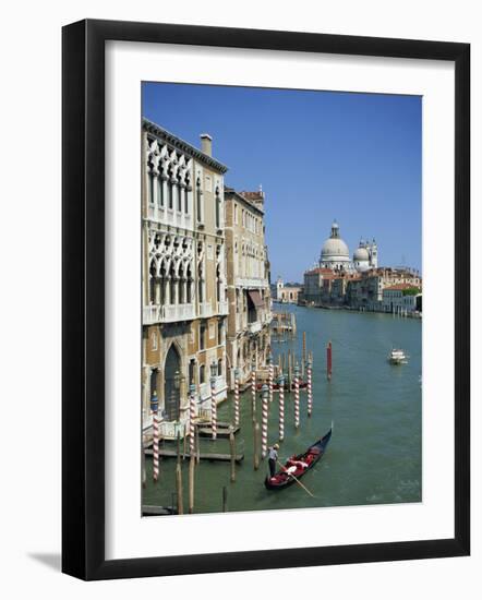 Gondolas on the Grand Canal with Santa Maria Della Salute in the Background, Venice, Veneto, Italy-Lightfoot Jeremy-Framed Photographic Print