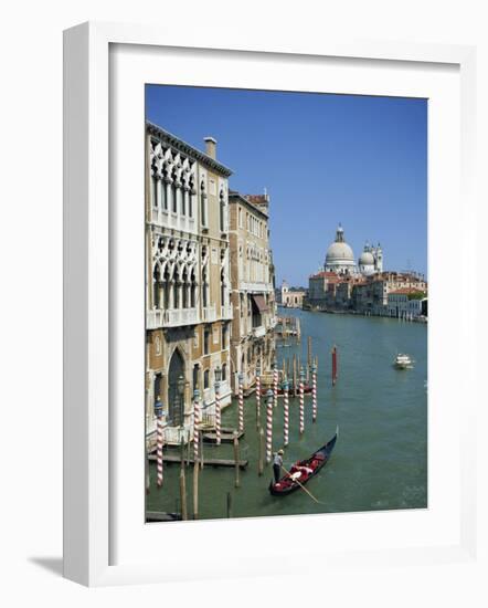 Gondolas on the Grand Canal with Santa Maria Della Salute in the Background, Venice, Veneto, Italy-Lightfoot Jeremy-Framed Photographic Print