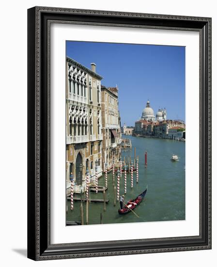 Gondolas on the Grand Canal with Santa Maria Della Salute in the Background, Venice, Veneto, Italy-Lightfoot Jeremy-Framed Photographic Print