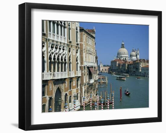 Gondolas on the Grand Canal with Santa Maria Della Salute in the Background, Venice, Veneto, Italy-Lightfoot Jeremy-Framed Photographic Print