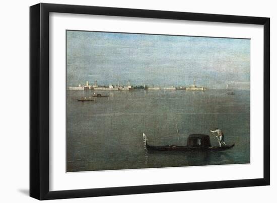 Gondolas on the Lagoon (Grey Lagoon)-Francesco Guardi-Framed Giclee Print