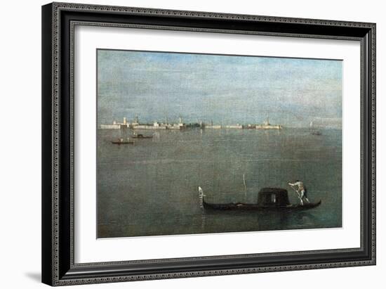 Gondolas on the Lagoon (Grey Lagoon)-Francesco Guardi-Framed Giclee Print