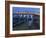 Gondolas on Waterfront at Night, San Giorgio Maggiore, Venice, Veneto, Italy-Christian Kober-Framed Photographic Print