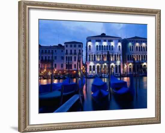 Gondolas, Venice, Italy-Peter Adams-Framed Photographic Print